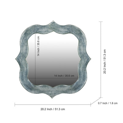 'Antique Moroccan' Decorative Wall Mirror (20.2 Inches, Mango Wood)