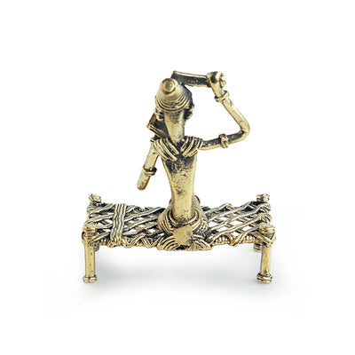 'Royal Bride' Handmade Brass Figurine In Dhokra Art