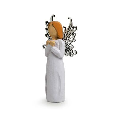 'Fairy Dust' Hand-Carved & Hand-Painted Wood Figurine Showpiece