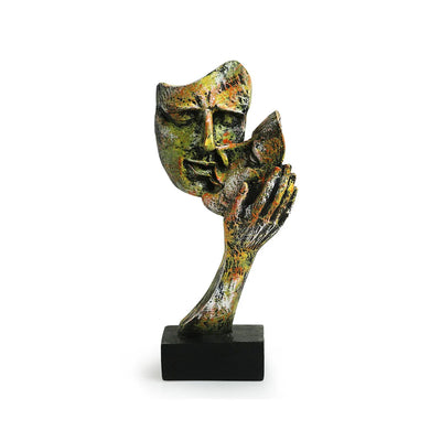 'Kissing Faces' Modern Decorative Showpiece Statue (Resin, Handcrafted, 10.6 Inches)