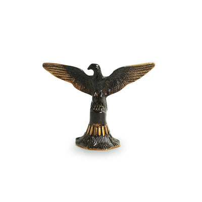 Flying Eagle' Decorative Pure Brass Showpiece Figurine (12 cm, 0.4 Kg, Handcarved)