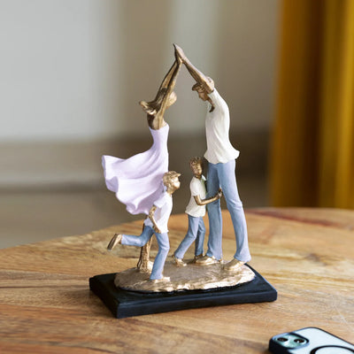 'Family Bliss' Modern Decorative Showpiece Sculpture (Resin, Handcrafted, 30.7 cm)