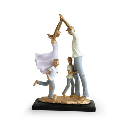 'Family Bliss' Modern Decorative Showpiece Sculpture (Resin, Handcrafted, 30.7 cm)