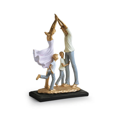 'Family Bliss' Modern Decorative Showpiece Sculpture (Resin, Handcrafted, 30.7 cm)