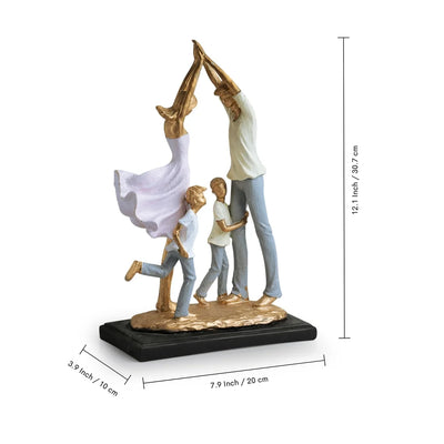 'Family Bliss' Modern Decorative Showpiece Sculpture (Resin, Handcrafted, 30.7 cm)