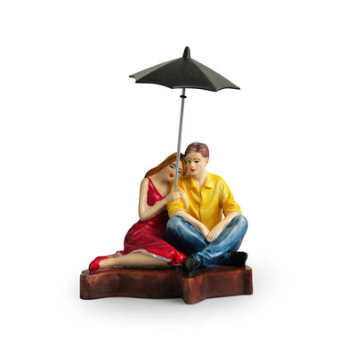 'Love Couple' Modern Decorative Showpiece Statue (Resin, Handcrafted, 21.5 cm)