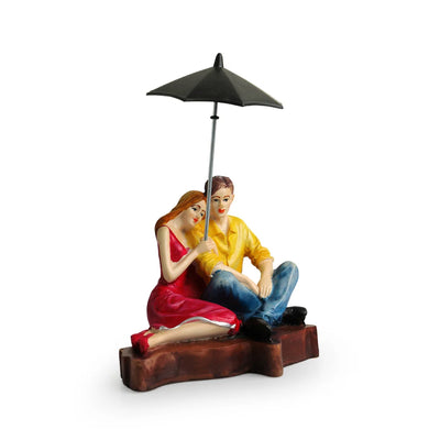 'Love Couple' Modern Decorative Showpiece Statue (Resin, Handcrafted, 21.5 cm)