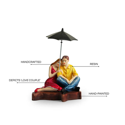 'Love Couple' Modern Decorative Showpiece Statue (Resin, Handcrafted, 21.5 cm)