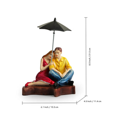 'Love Couple' Modern Decorative Showpiece Statue (Resin, Handcrafted, 21.5 cm)