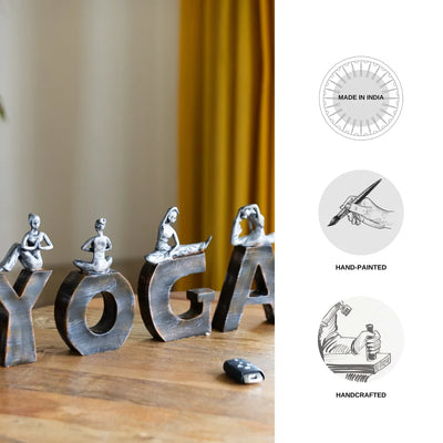 'Yoga Ladies' Modern Decorative Showpiece Statue (Resin, Handcrafted)