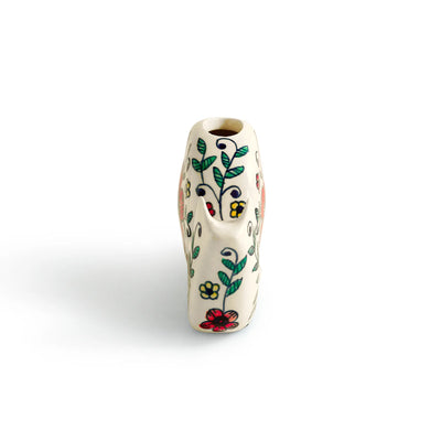 ExclusiveLane 'Floral Snail' Ceramic Decorative Showpiece Figurine (Hand-Painted, 12.5 Cm)