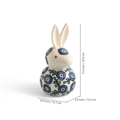 ExclusiveLane 'Bunny' Ceramic Decorative Showpiece  Figurine (Hand-Painted, 23.8 Cm)