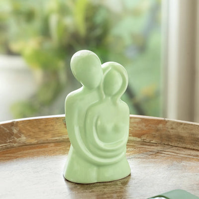 ExclusiveLane 'Timeless Togetherness' Ceramic Decorative Showpiece Figurine (Hand-Glazed, 19.2 Cm)