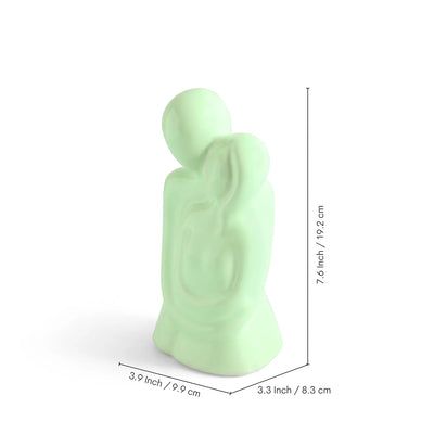 ExclusiveLane 'Timeless Togetherness' Ceramic Decorative Showpiece Figurine (Hand-Glazed, 19.2 Cm)