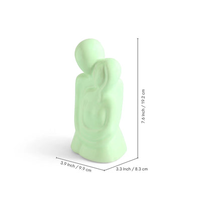 ExclusiveLane 'Timeless Togetherness' Ceramic Decorative Showpiece Figurine (Set Of 2, Hand-Glazed, 19.2 Cm)