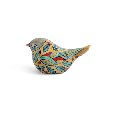 ExclusiveLane 'Chirpy Charm' Ceramic Decorative Showpiece Figurine (Hand-Painted, 11.1 Cm)