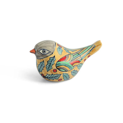 ExclusiveLane 'Chirpy Charm' Ceramic Decorative Showpiece Figurine (Hand-Painted, 11.1 Cm)