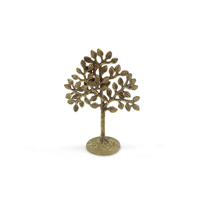 ExclusiveLane 'Kalpavriksha' Brass Decorative Showpiece (Hand-Etched, 19.2 Cm)