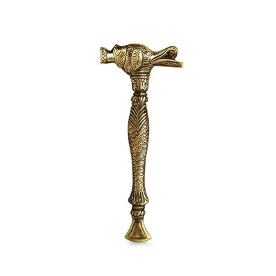 Fish Scales' Decorative Pure Brass Hammer (21 cm, 380 grams, Hand-Etched)