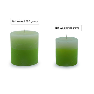 Guava Gracious' Handmade Scented Pillar Candles (Set of 2 | 300 grams & 121 grams)