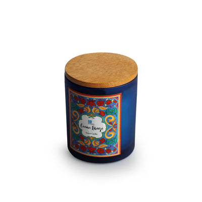 Ocean Breeze' Handmade Wax Jar Scented Candle (40 Hours Burn Time, Soy Blend, 200 Grams, Reusable Jar)