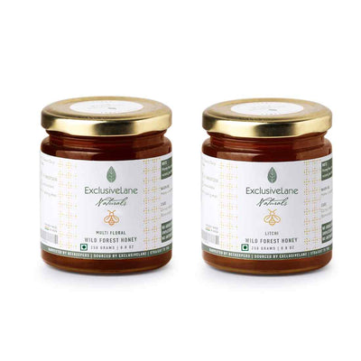 Natural Forest Honey' Pack of 2 (Multi-Floral & Litchi | 250g each)