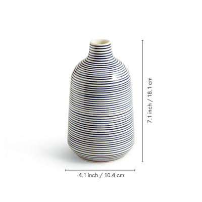 ExclusiveLane 'Moonlit' Decorative Ceramic Vase (18.1 Cm, Hand-Painted)