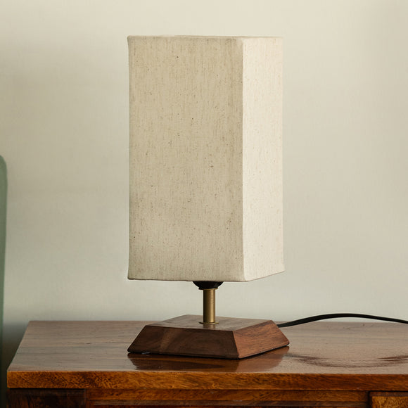 ExclusiveLane 'Aura Light' Decorative Table Lamp In Mango Wood (33 Cm, Without Bulb, Handcrafted)