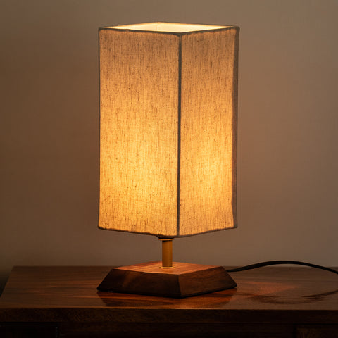 ExclusiveLane 'Aura Light' Decorative Table Lamp In Mango Wood (33 Cm, Without Bulb, Handcrafted)