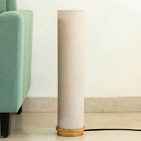 ExclusiveLane 'Ember Tower' Decorative Floor Lamp In Mango Wood (70 Cm, Without Bulb, Handcrafted)