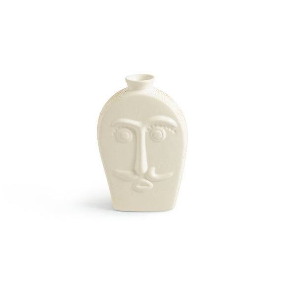 ExclusiveLane 'Head To Head' Decorative Ceramic Vases (Set of 2, 17.1 Cm, Handglazed Studio Pottery)