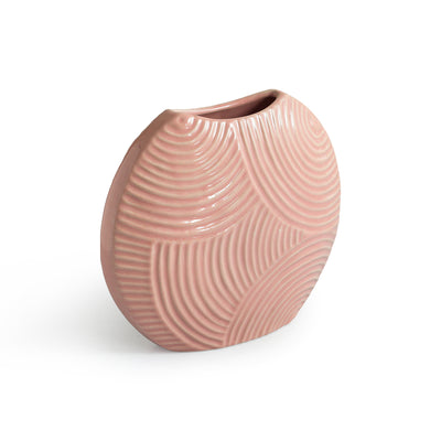 ExclusiveLane 'Pastel Rise' Decorative Ceramic Vase (20.6 Cm, Handglazed Studio Pottery)