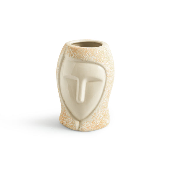 ExclusiveLane 'Mindful Aura' Decorative Ceramic Vase (17.3 Cm, Handglazed Studio Pottery)