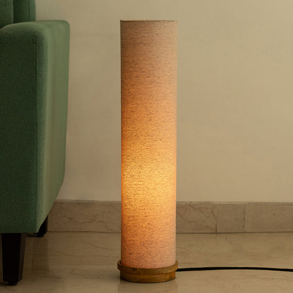 ExclusiveLane 'Ember Tower' Decorative Floor Lamp In Mango Wood (70 Cm, Without Bulb, Handcrafted)