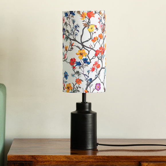 ExclusiveLane 'Floral Twilight' Decorative Table Lamp In Metal (45 Cm, Without Bulb, Handcrafted)