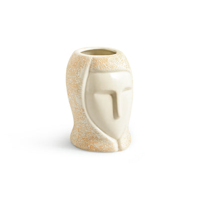 ExclusiveLane 'Mindful Aura' Decorative Ceramic Vase (17.3 Cm, Handglazed Studio Pottery)