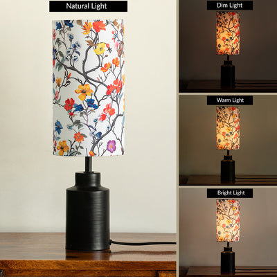 ExclusiveLane 'Floral Twilight' Decorative Table Lamp In Metal (45 Cm, Without Bulb, Handcrafted)