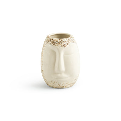 ExclusiveLane 'Head To Head' Decorative Ceramic Vases (Set of 2, 17.1 Cm, Handglazed Studio Pottery)