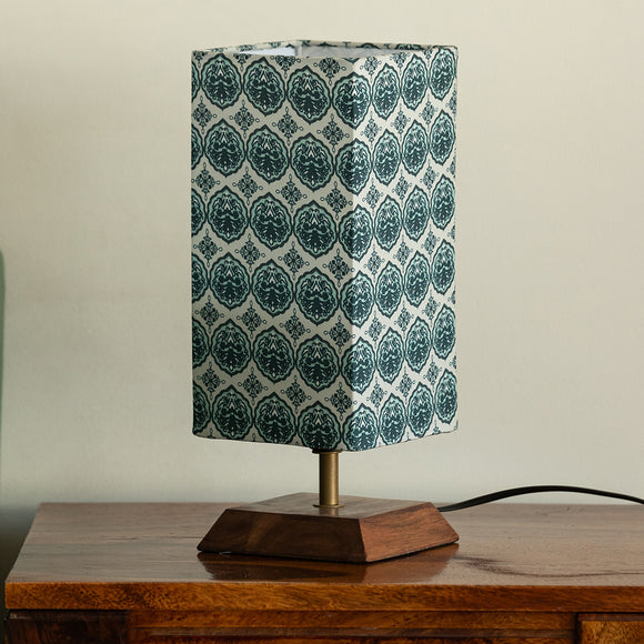 ExclusiveLane 'Paisley-Carved' Decorative Table Lamp In Mango Wood (33 Cm, Without Bulb, Handcrafted)