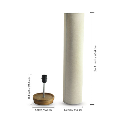 ExclusiveLane 'Ember Tower' Decorative Floor Lamp In Mango Wood (70 Cm, Without Bulb, Handcrafted)