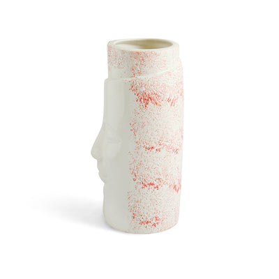 ExclusiveLane 'Meditating Face' Decorative Ceramic Vase (26.8 Cm, Handglazed Studio Pottery)