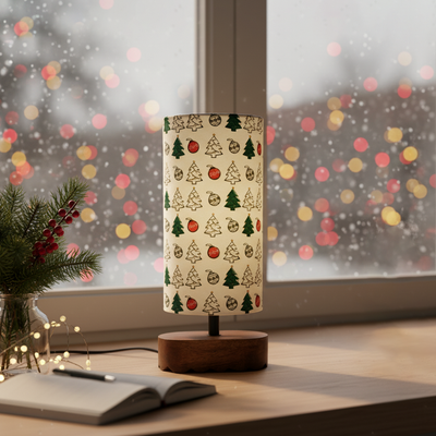 'Christams Santa' Mango Wood Decorative Table Lamp (35.2 Cm, Without Bulb, Handcrafted)