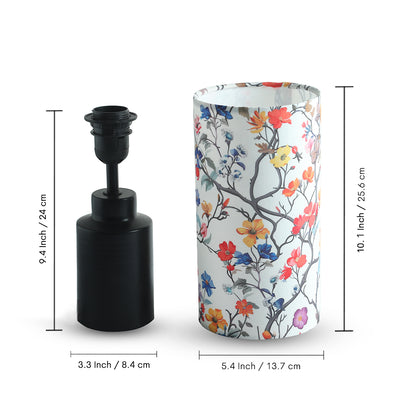 ExclusiveLane 'Floral Twilight' Decorative Table Lamp In Metal (45 Cm, Without Bulb, Handcrafted)