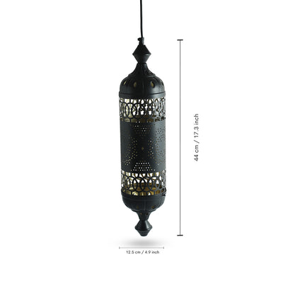 ExclusiveLane 'Morrocan Star' Hand-Etched Hanging Pendant Lamp Shade In Iron (44 Cm, Without Bulb, Hand-Etched)