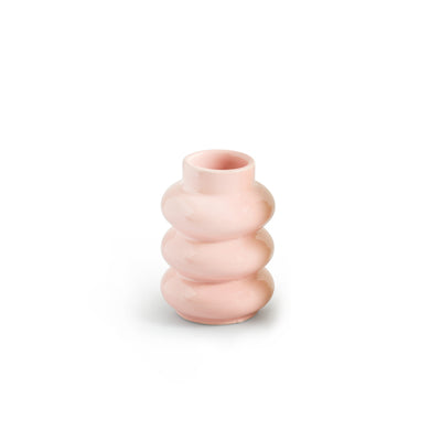 ExclusiveLane 'Ring Stack' Decorative Ceramic Vases (Set of 2, 16.7 Cm, Handglazed Studio Pottery)