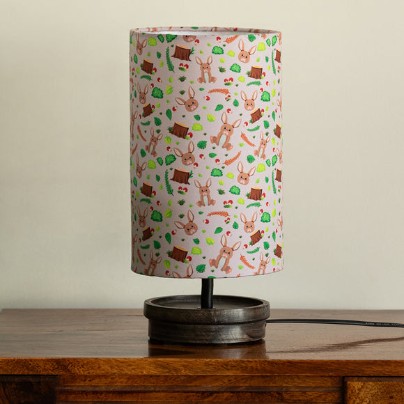 ExclusiveLane 'Rabbit & Grove' Decorative Table Lamp In Mango Wood (33.8 Cm, Without Bulb, Handcrafted)