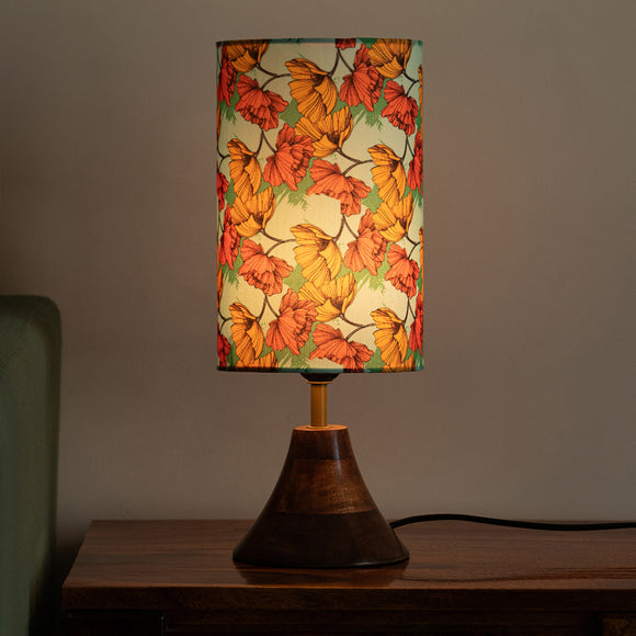 ExclusiveLane 'Autumn Glow' Decorative Table Lamp In Mango Wood (40.5 Cm, Without Bulb, Handcrafted)