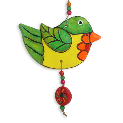 Flapping Birdies' Handmade & Hand-painted Garden Decorative Wall Hanging In Terracotta (Set of 2)