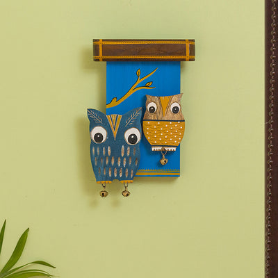 'Owl Siblings' Wooden Wall Decor