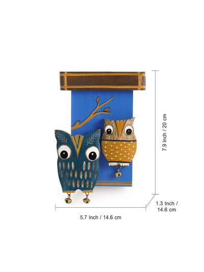 'Owl Siblings' Wooden Wall Decor